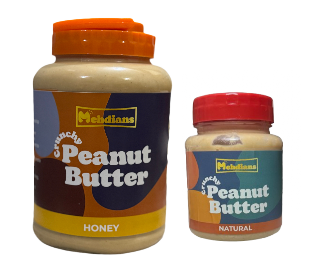 Mehdians Peanut Butter Deal – 1kg Honey Peanut butter+ 200g Natural pranut butter