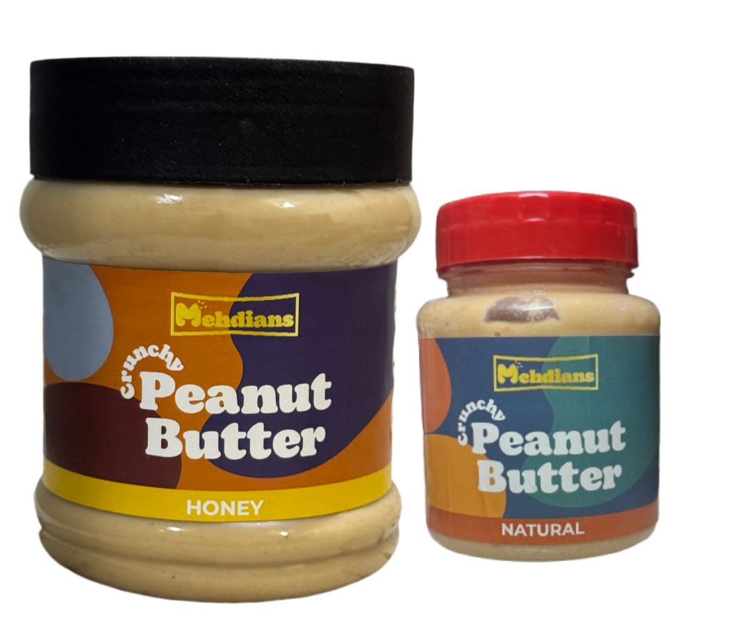 Mehdians Combo – Honey Peanut Butter 400g + Natural Peanut Butter 200g