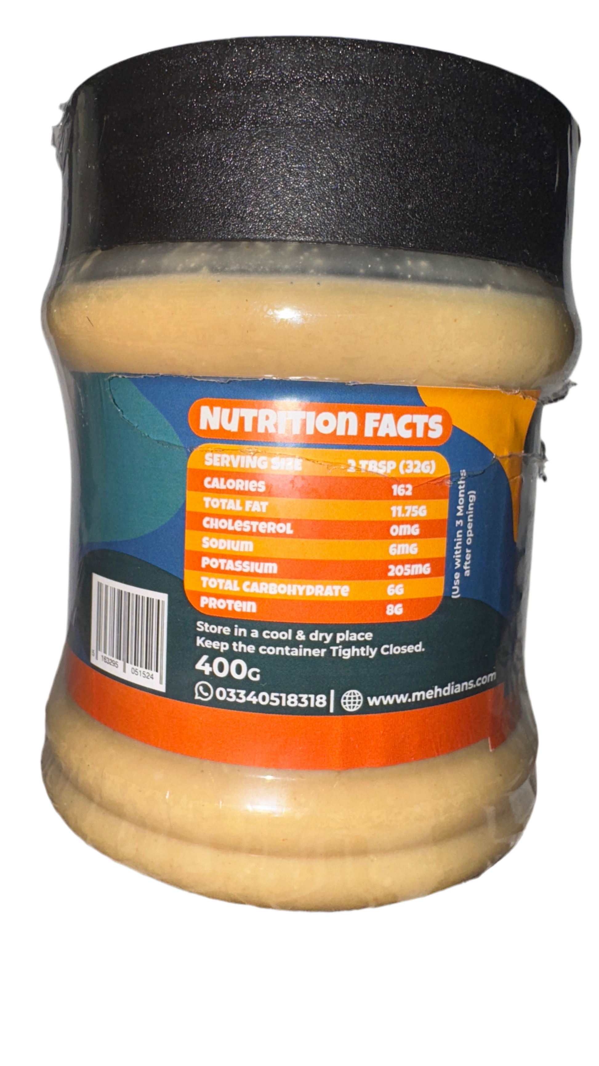 Mehdians Natural Peanut Butter | No Sugar, No Preservatives